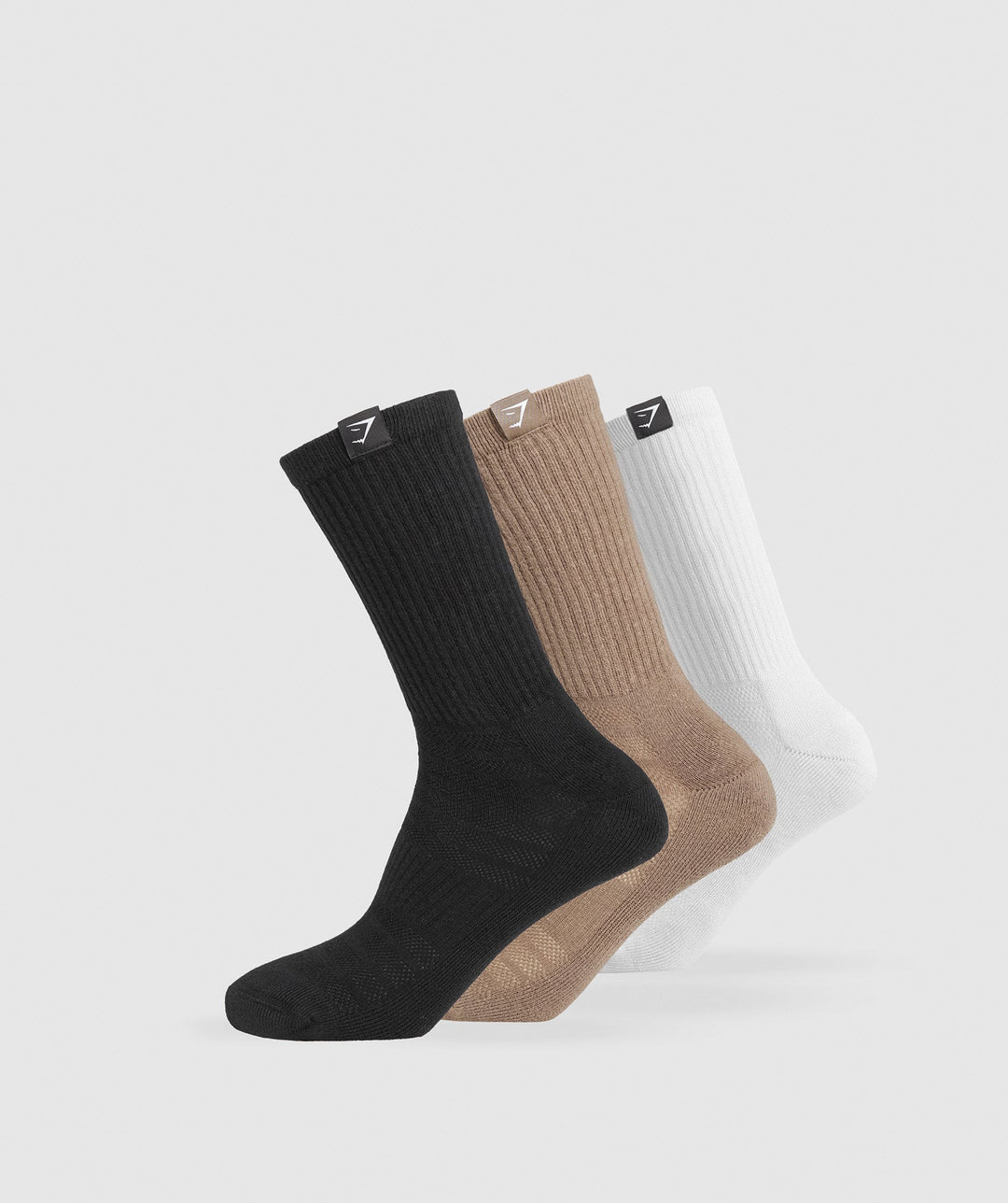 Woven Tab Crew Sock 3PK